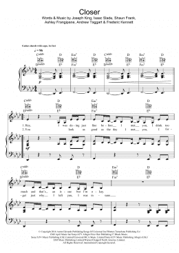 page one of Closer (featuring Halsey) (Piano, Vocal & Guitar Chords)