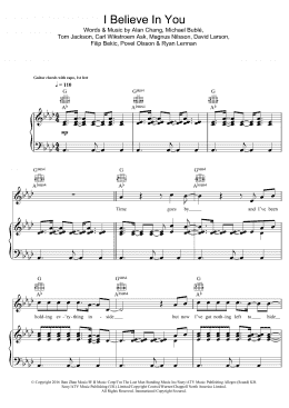 page one of I Believe In You (Piano, Vocal & Guitar Chords)