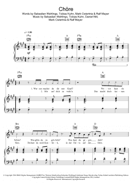 page one of Chore (Piano & Vocal)