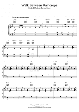 page one of Walk Between Raindrops (Piano, Vocal & Guitar Chords)