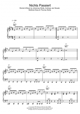 page one of Nichts Passiert (Piano, Vocal & Guitar Chords)