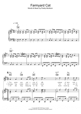 page one of Farmyard Cat (Piano, Vocal & Guitar Chords)
