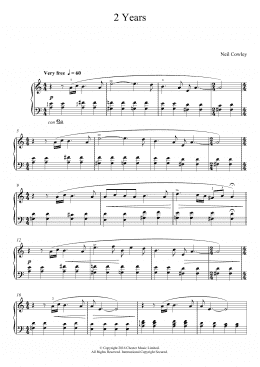 page one of 2 Years (Easy Piano)