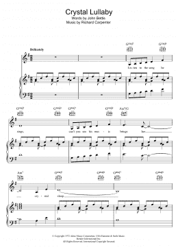 page one of Crystal Lullaby (Piano, Vocal & Guitar Chords)