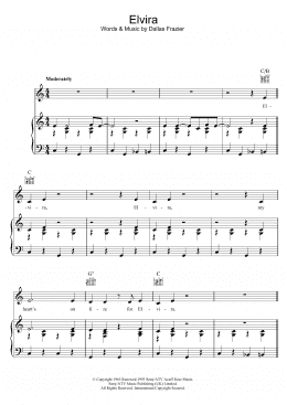 page one of Elvira (Piano, Vocal & Guitar Chords)