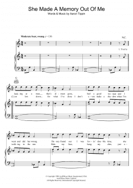page one of She Made A Memory Out Of Me (Piano, Vocal & Guitar Chords)