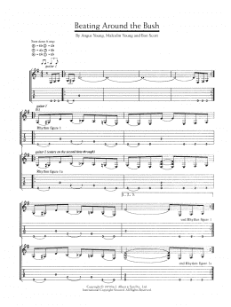 page one of Beating Around The Bush (Guitar Tab)
