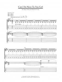 page one of Can I Sit Next To You Girl (Guitar Tab)