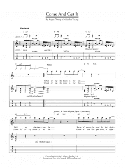 page one of Come And Get It (Guitar Tab)