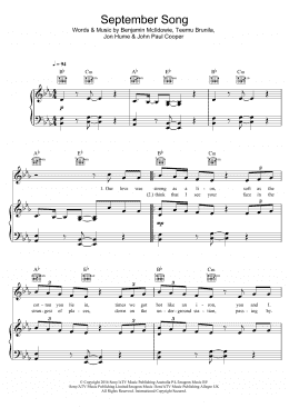 page one of September Song (Piano, Vocal & Guitar Chords)