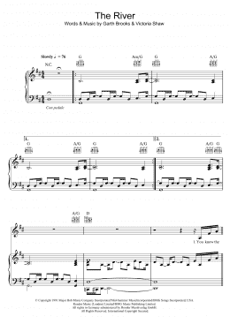 page one of The River (Piano, Vocal & Guitar Chords)