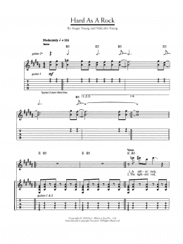 page one of Hard As A Rock (Guitar Tab)