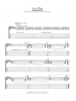 page one of Live Wire (Guitar Tab)