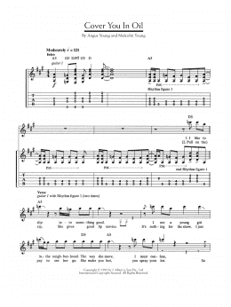 page one of Cover You In Oil (Guitar Tab)