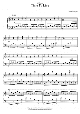 page one of Time To Live (Piano Solo)