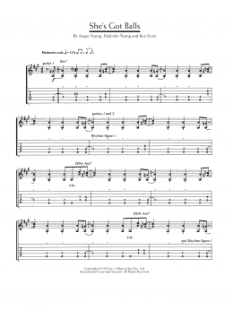 page one of She's Got Balls (Guitar Tab)