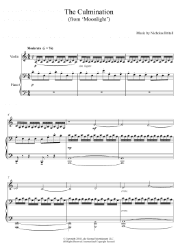 page one of The Culmination (from 'Moonlight') (Violin Solo)