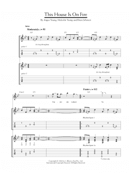 page one of This House Is On Fire (Guitar Tab)