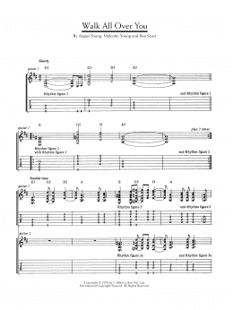 page one of Walk All Over You (Guitar Tab)