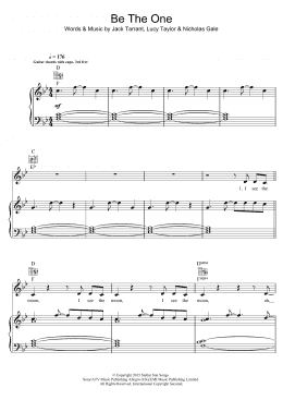 page one of Be The One (Piano, Vocal & Guitar Chords)