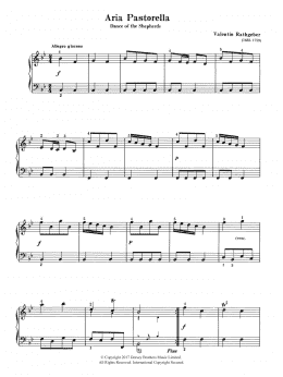 page one of Aria Pastorella (Dance of the Shepherds) (Piano Solo)