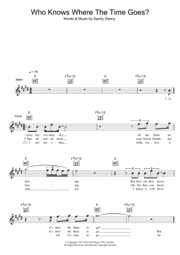 page one of Who Knows Where The Time Goes? (Lead Sheet / Fake Book)