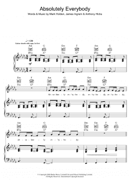 page one of Absolutely Everybody (Piano, Vocal & Guitar Chords)