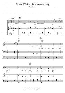 page one of Snow Waltz (Schneewalzer) (Piano, Vocal & Guitar Chords)