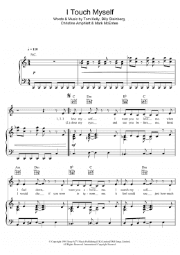 page one of I Touch Myself (Piano, Vocal & Guitar Chords)