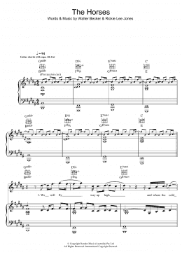 page one of The Horses (Piano, Vocal & Guitar Chords)