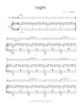 page one of Night (Cello Solo)