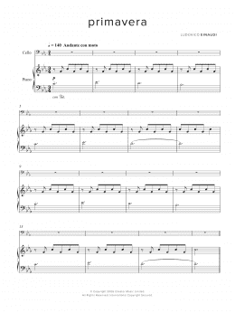 page one of Primavera (Cello Solo)