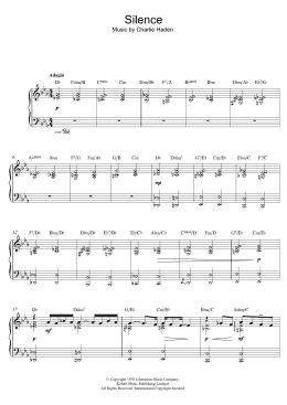 page one of Silence (Piano Solo)