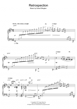 page one of Retrospection (Piano Solo)