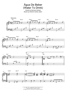 page one of Agua De Beber (Drinking Water) (Piano Solo)