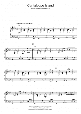 page one of Cantaloupe Island (Piano Solo)