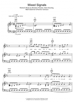 page one of Mixed Signals (Piano, Vocal & Guitar Chords)