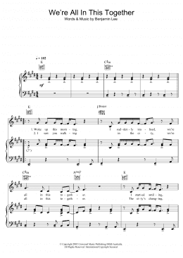 page one of We're All In This Together (Piano, Vocal & Guitar Chords)