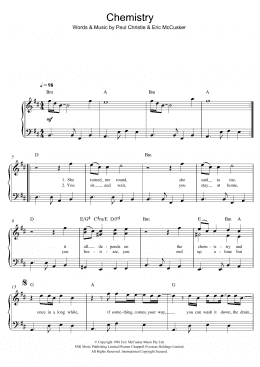 page one of Chemistry (Easy Piano)