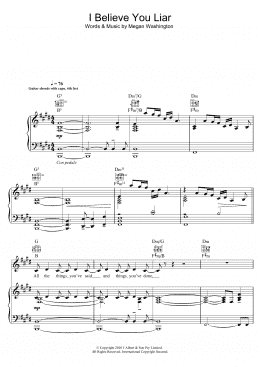 page one of I Believe You Liar (Piano, Vocal & Guitar Chords)