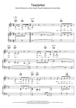 page one of Tearjerker (Piano, Vocal & Guitar Chords)