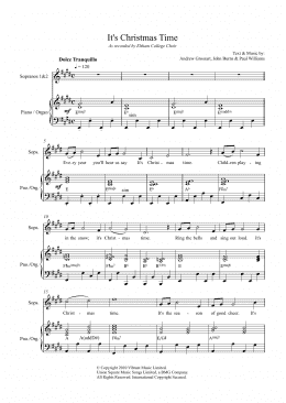 page one of It's Christmas Time (Unison Choir)