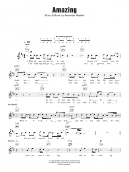 page one of Amazing (Lead Sheet / Fake Book)