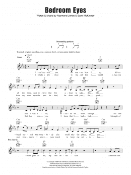 page one of Bedroom Eyes (Lead Sheet / Fake Book)
