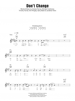 page one of Don't Change (Lead Sheet / Fake Book)