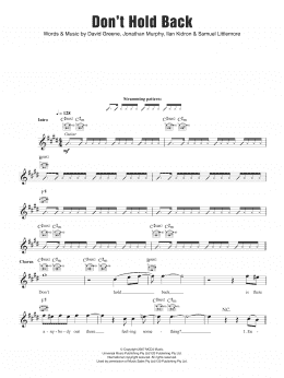 page one of Don't Hold Back (Lead Sheet / Fake Book)