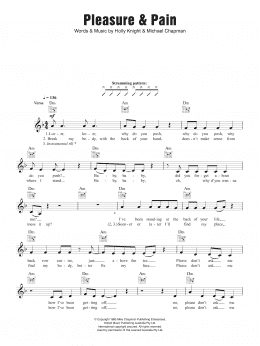 page one of Pleasure and Pain (Lead Sheet / Fake Book)