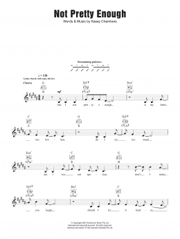 page one of Not Pretty Enough (Lead Sheet / Fake Book)