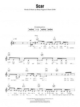 page one of Scar (Lead Sheet / Fake Book)