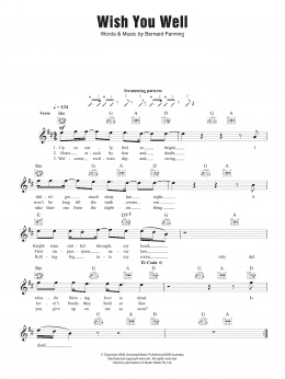 page one of Wish You Well (Lead Sheet / Fake Book)